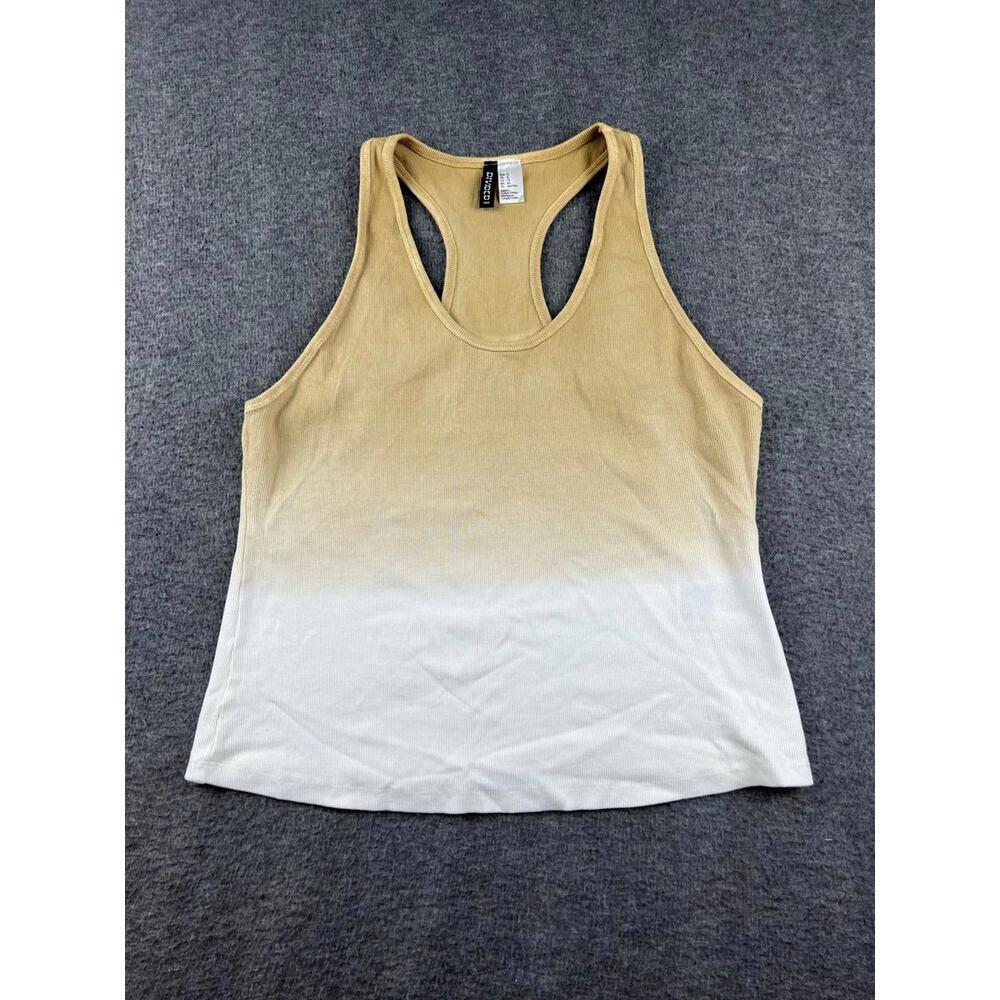 H&M Divided Tank Top Beige to White Ombre Size XL